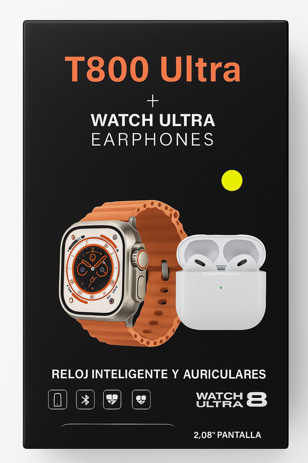 🚀 Pack Reloj T80 Inteligente + Audífonos Inalámbricos - ENVIO GRATIS - PAGAMENTO CONTRA ENTREGA