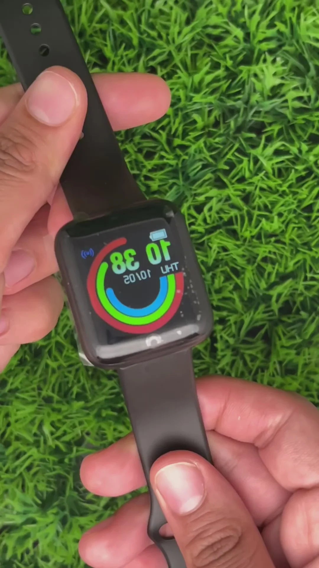 COMBO RELOJ Y68 NEGRO AUDIFONO i12