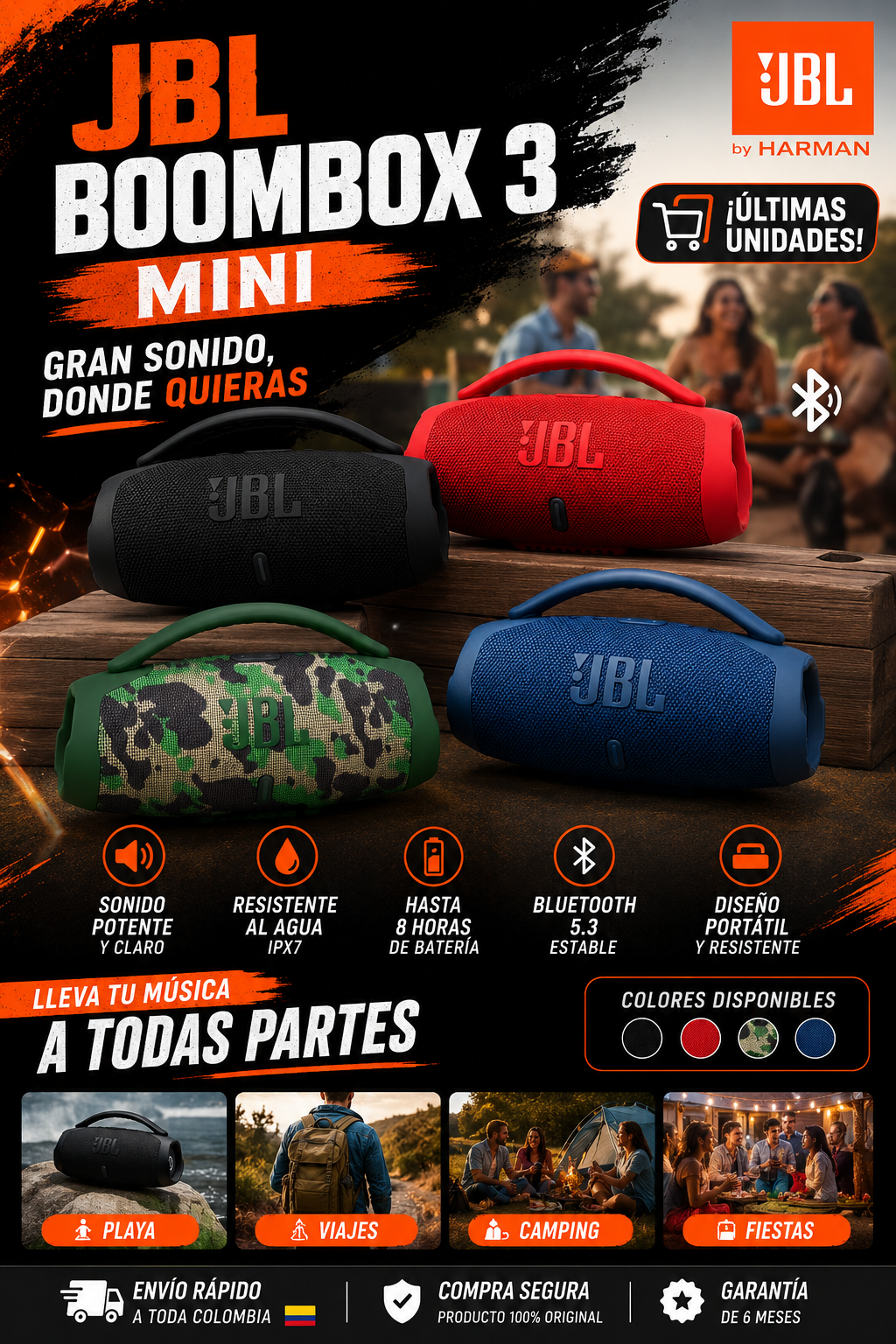 Parlante JBL BoomBox 3 Mini
