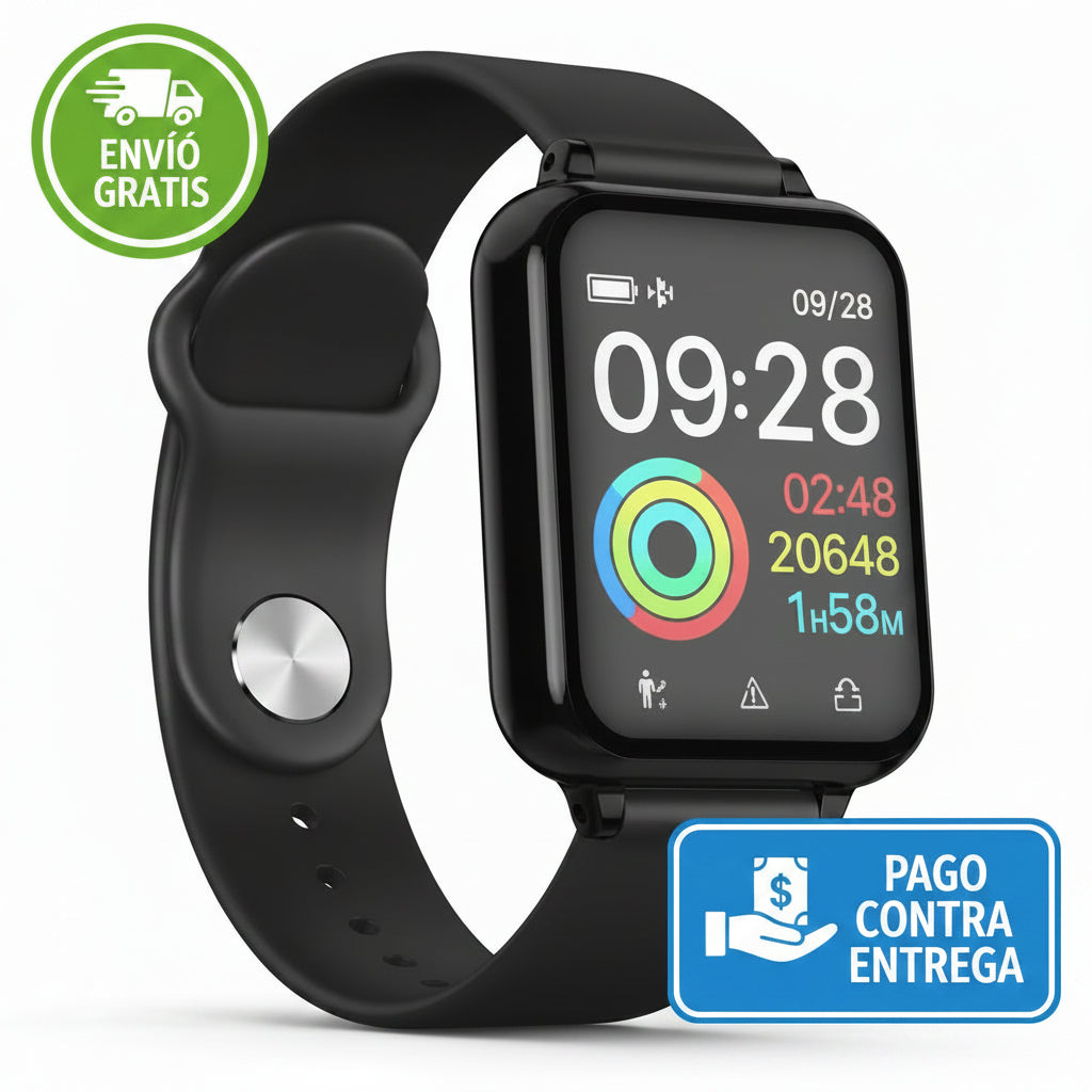 COMBO RELOJ Y68 NEGRO AUDIFONO i12